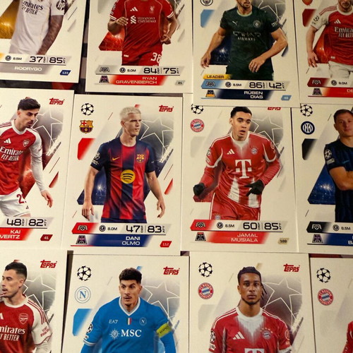 Base cards Topps Match Attax 2025/2026 new, bulk pack 50+