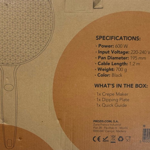 Prozis Krepit crepe maker like new with all accessories