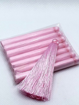 Pink tassels new, set of 8 pieces, 6 centimeters long