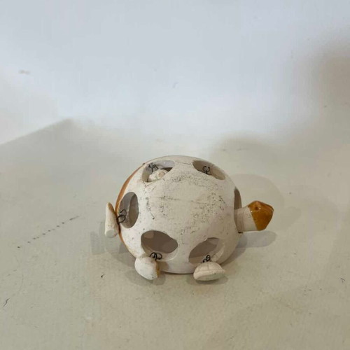 Vintage ceramic Feng Shui turtle decoration with moving head and legs