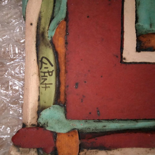 Clay wall decoration like new, dimensions 20x38 cm