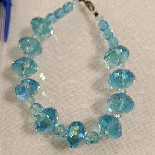 Bracelet with natural blue topaz new