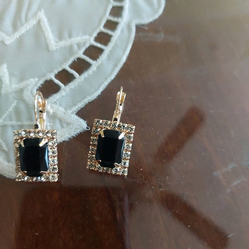 Jewelry set new black with crystal elements