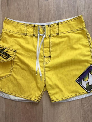 Billabong board shorts mens size 31 rising sun vintage surf yellow like new