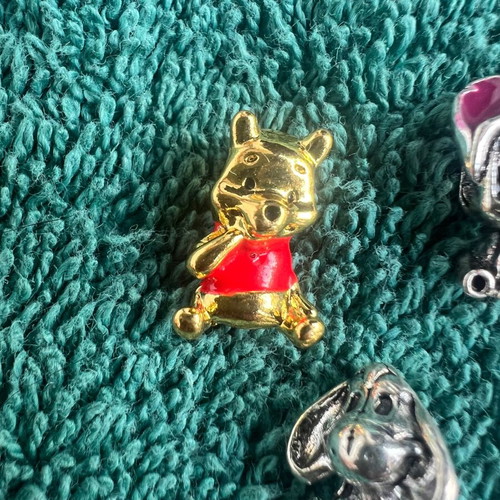 Charms σαν καινούργια, συμβατά για βραχιόλια Pandora, χρυσαφί και ασημί