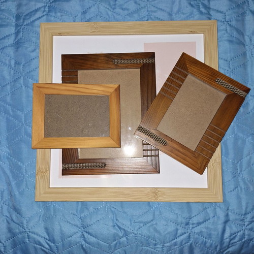 Photo frames used, set of 4 with glass and sizes 34x34, 23x18, 18x14, 15.5x12 cm