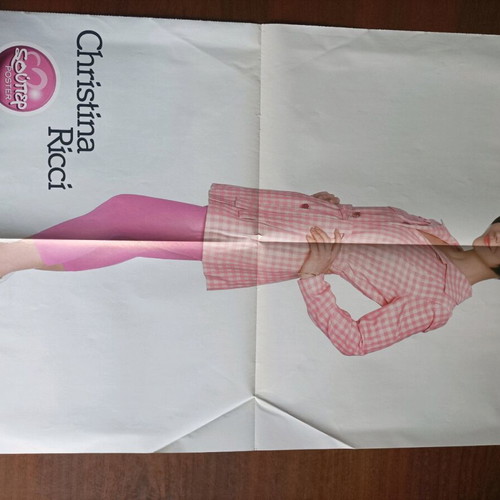 Double-sided poster Madonna, Miley Cyrus, Christina Ricci like new