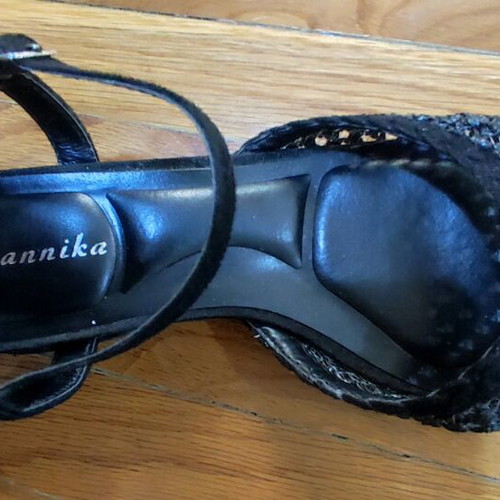 Black knitted ballet flats size 37, 2.5 cm heel like new