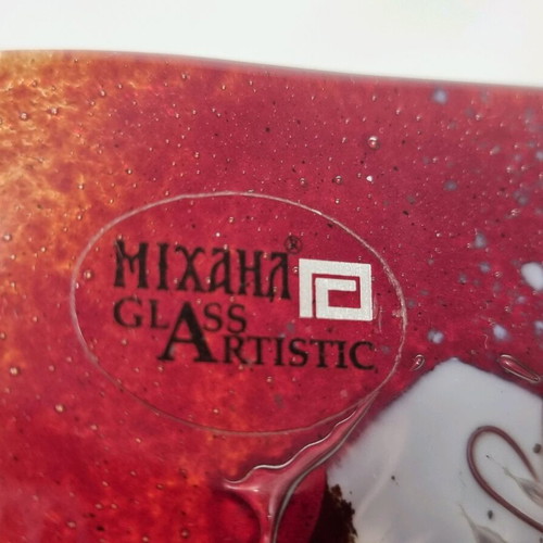 Michail Glass Artistic Platter 25cm like new