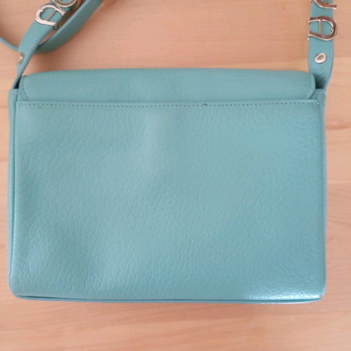Aigner leather crossbody bag like new, turquoise