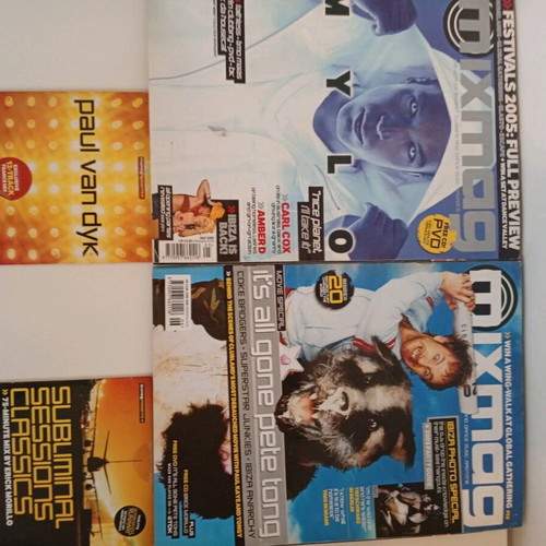 Mixmag magazines used with mixed CDs