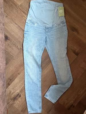 H&M Light Blue Super Skinny Maternity Jeans Size M New