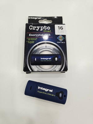 Integral Crypto-140-2 16GB USB 3.0 νέα κρυπτογραφημένη μονάδα flash με διπλή πρόσβαση κωδικού