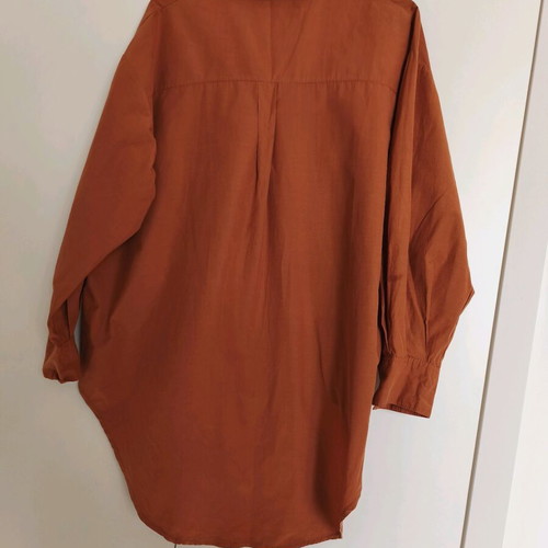 Poplin shirt like new, orange, size S