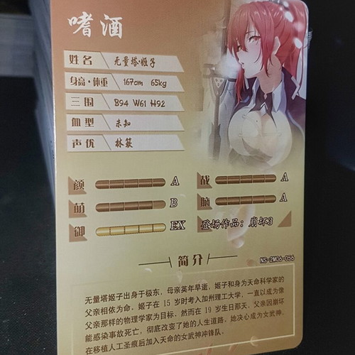 Murata Himeko Honkai Impact waifu holo card