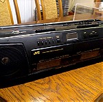  JVC RC-W410 TWIN CASSETTE RADIO RECORDER  HYPER BASS Stereo BOOMBOX
