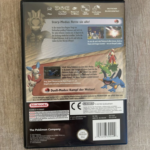 Pokemon Colosseum Nintendo GameCube PAL used with Box Ruby & Sapphire