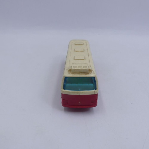 Joy Toy No 51 Mercedes Benz Bus used, retro 70's white red with blue windows
