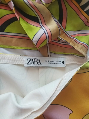 Zara set used, colorful blouse and skirt