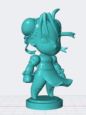 3D Chun-Li Street Fighter unpainted new model 10 centimeters