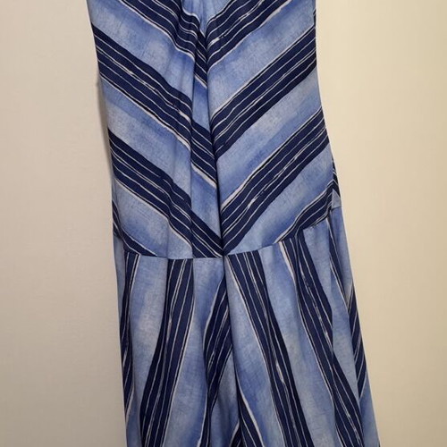 Mango sleeveless midi dress like new, light blue and navy, size M