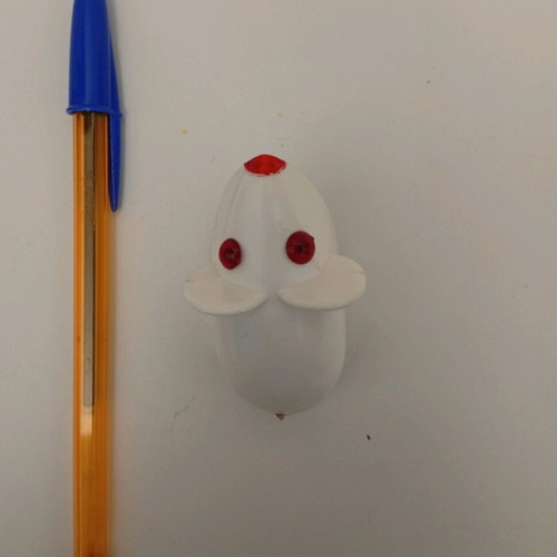 Vintage mechanical mouse Lehmann 935 West Germany used, white