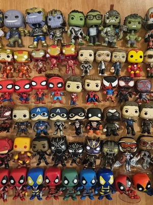 Funko Pop Marvel, DC, The Walking Dead, Harry Potter, Stranger Things figures without boxes