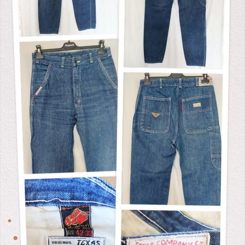 Texas Carpenter vintage unisex jeans, high waist, denim