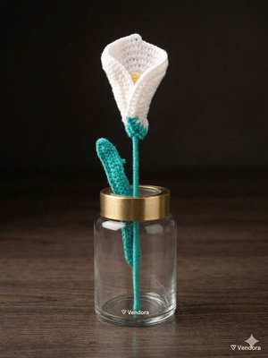 Set of 3 handmade crochet tulips new, decorative gift