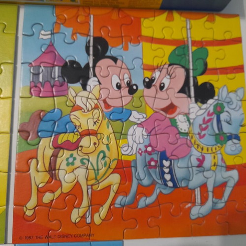 Disney vintage children's puzzle from the '80s used, set of 3 pieces