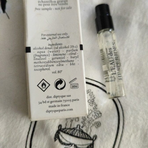 Diptyque L'eau des Hesperides Tester 2 ml new