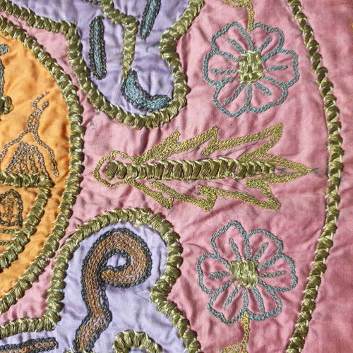 Ottoman turban cover used, embroidered with gold thread