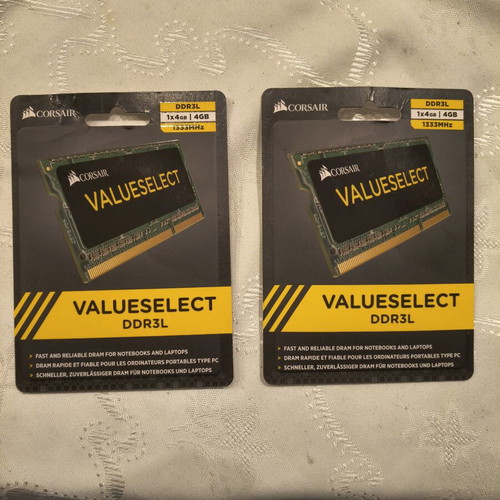 RAM DDR3 1333MHz 4GB for Laptop, new, pack of 2