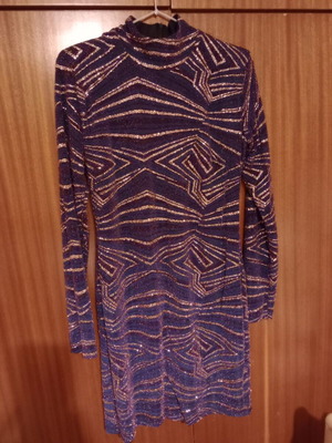 Mini dress MY T wearables like new with rhinestones, black and blue