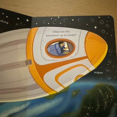 Usborne Peep Inside How a Rocket Works book like new in English