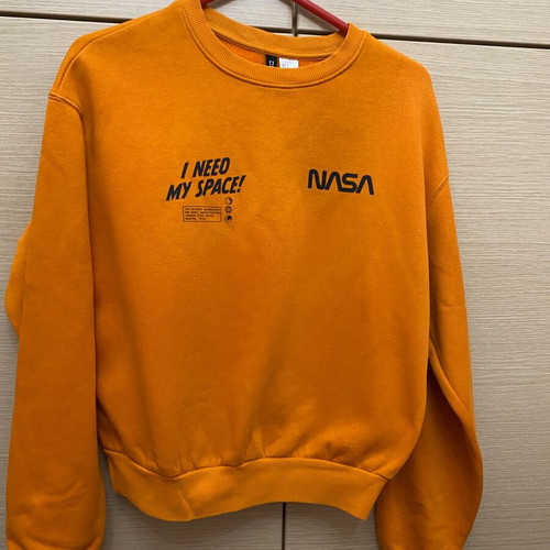 H&M sweatshirt orange size S new cotton