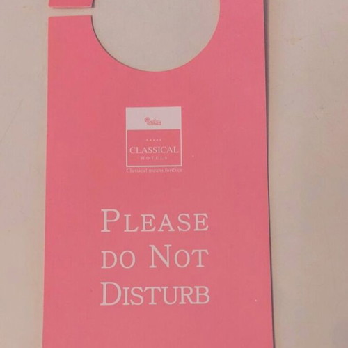 Collectible door card "Please Do Not Disturb" used, King George hotel