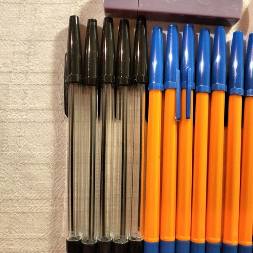 Stationery set with Bic pens, tape correctors and highlighters
