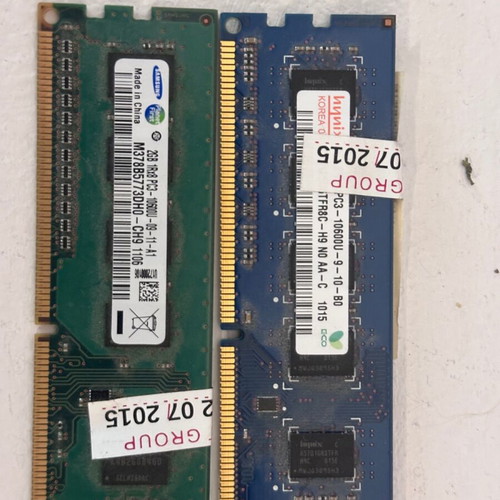 RAM memory 2GB each used