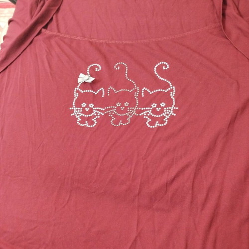 Blouse red 3XL short sleeve with open chest new
