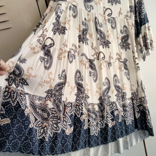 Boho dress made in Italy 100% viscose XL new