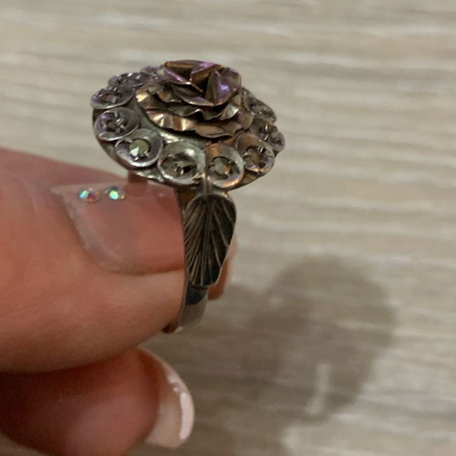 Silver-gold vintage ring used, size 53