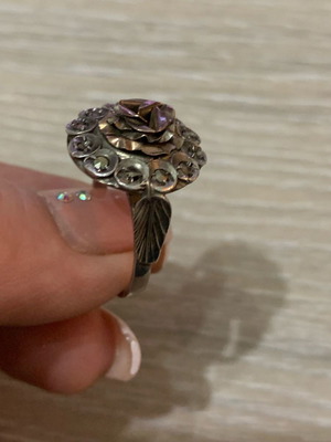 Silver-gold vintage ring used, size 53