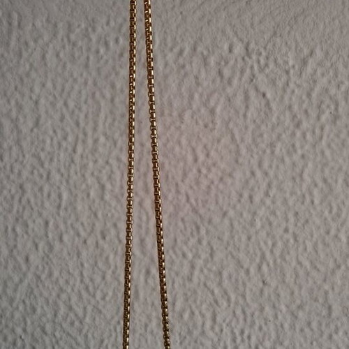 Carved wooden cross with gold-plated titanium chain 50cm like new