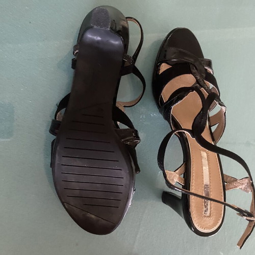 Mariamare Black Leather Women's Sandals Size 40 New