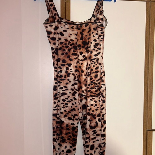 Shein leopard print one-piece suit M new, black and brown