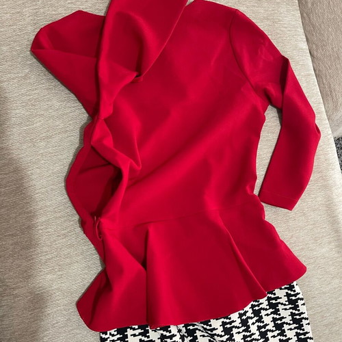 Dress like new, size M/38, black and red