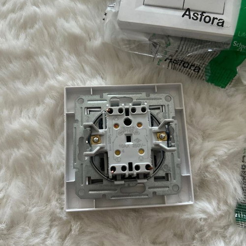Schneider Asfora roller shutter button white new