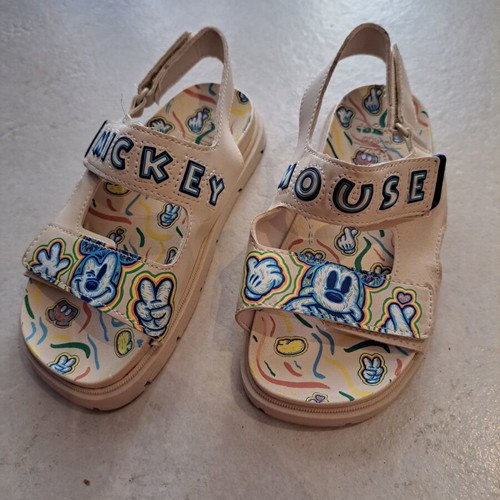 Zara Disney Mickey Mouse sandals size 26 new, beige multicolor