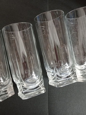 Ποτήρια νερού μεταχειρισμένα, σετ 5 ίδια + 1 διαφορετικό σχέδιο